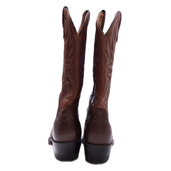 Palomino 2 Tone Brown Leather Mens 6.5D Western Boots EUC - Picture 9 of 12